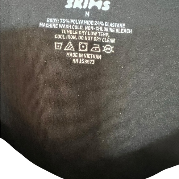 SKIMS Cut Out Open Back Long Dress - Size Medium, Onyx - NWT! Sold out! - Picture 6 of 11